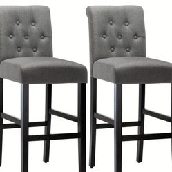 Modern Wooden Upholstered Bar Stool Chairs