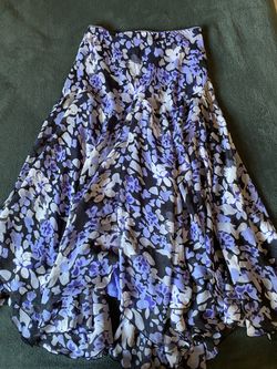 Purple Flower Maxi Skirt
