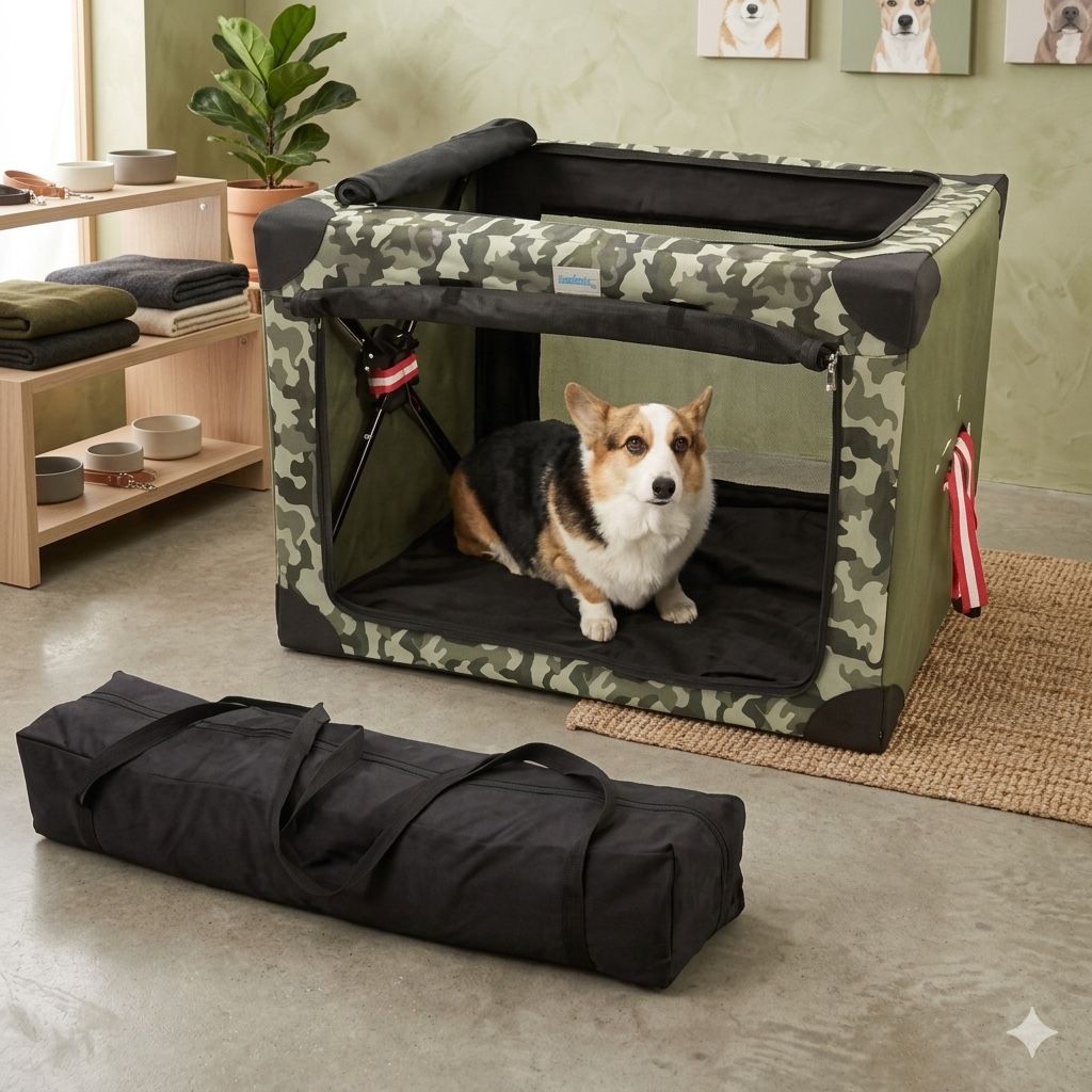 Portable Dog Crate Pet Cage New