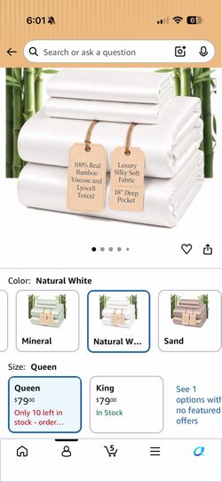 100% Real Bamboo Viscose & Lyocell Tencel Sheets Set Queen Size | Breathable & Cooling for Hot Sleeper | Luxury Silky Soft Fabric | 18" Deep Pocket wi