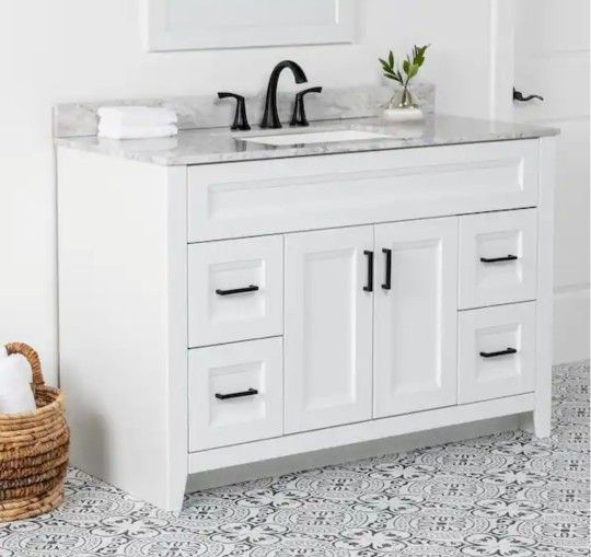 Bathroom Vanity 60" With Engineered Stone Top
