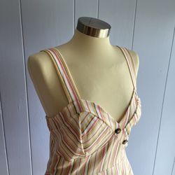 Yoyo 5 Womens Top Striped Print Fit/flare