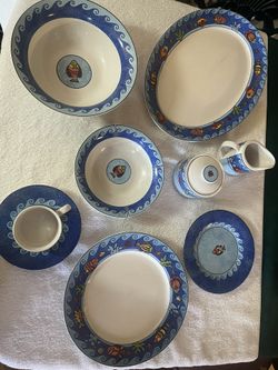 Vintage Sango Pisces 65 piece dinnerware set