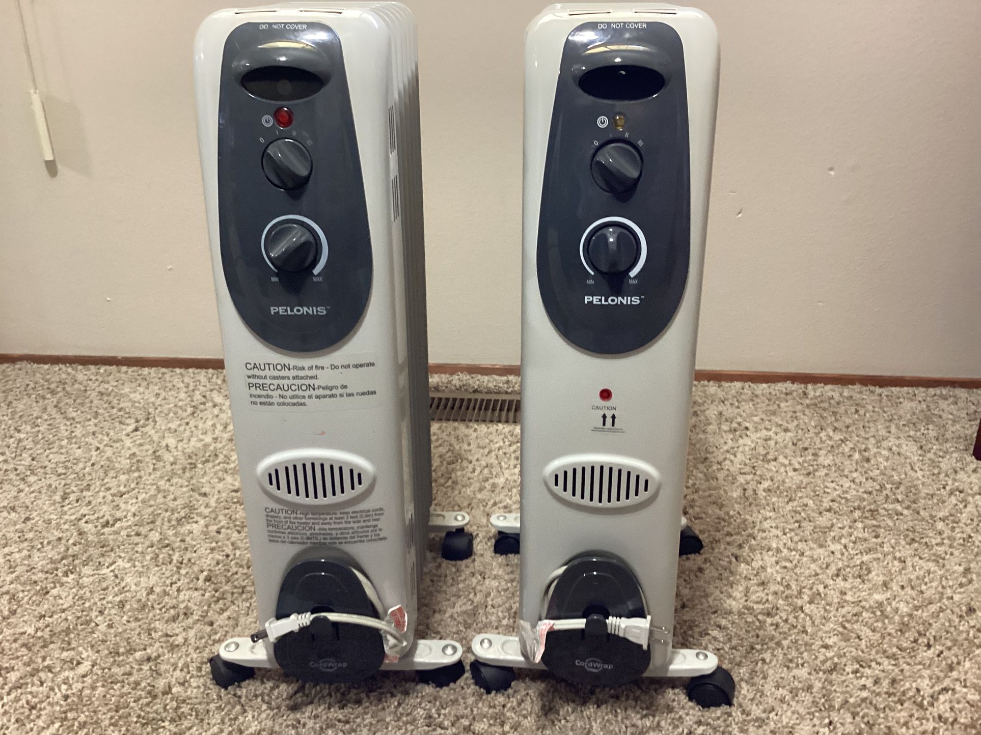 Two Oil Filled Heaters Two Years Old Like New