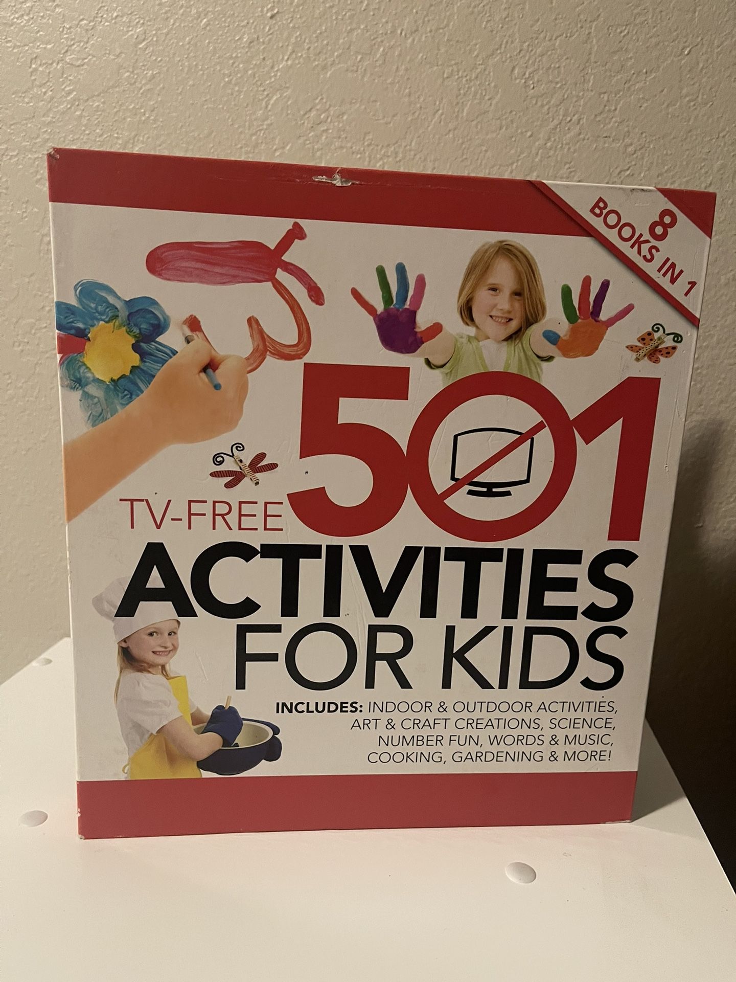 501 TV Free Activities For Kids, 8 Books In 1, Cooking Gardening Crafts Music