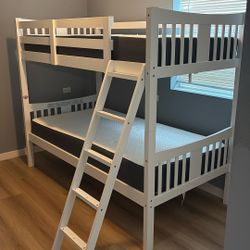 White Twin Bunk Beds- Pick Up Only $200
