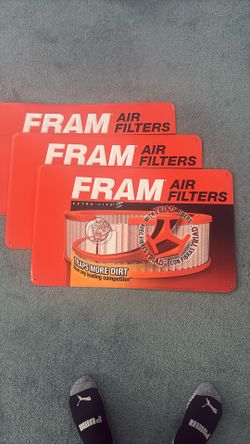 Man Cave Decor Fram Air Filter Signs.