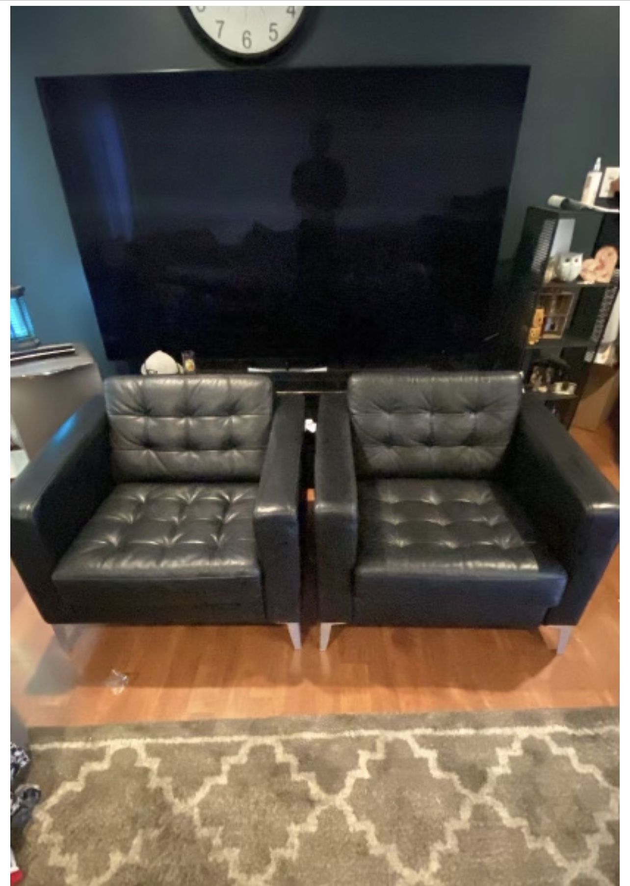 Black Leather Sofa
