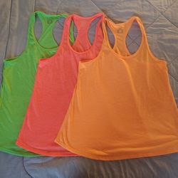 Set Of Sexy Basics Razor Back Workout Tank Tops Size Large