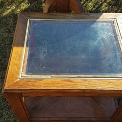 Glass Table Good Condition 26 " Wide $10.00