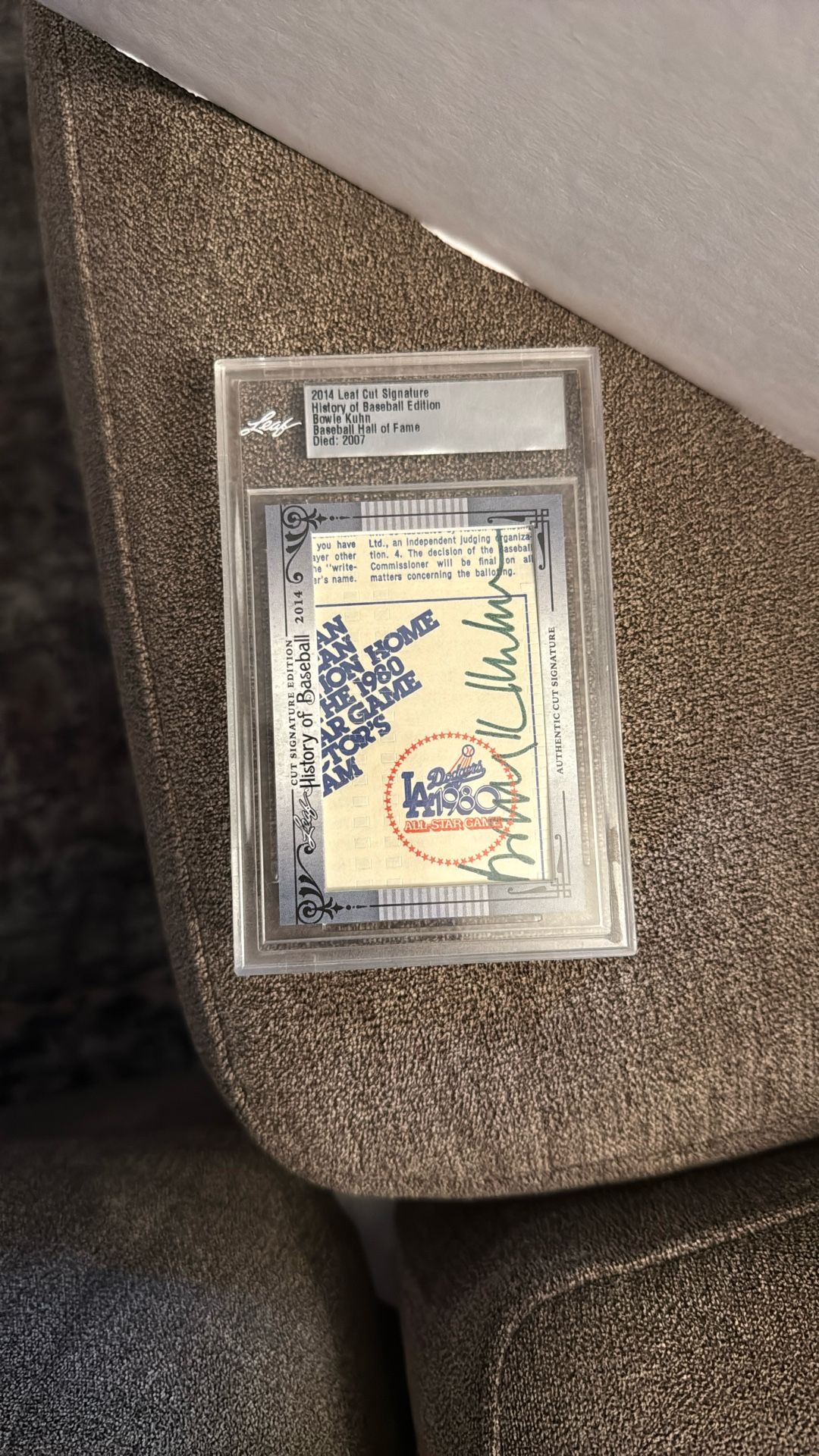 Autographed Baseball Card