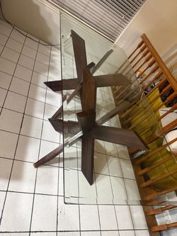 Glass dining table