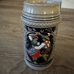 Two Antique German Beer Steins 