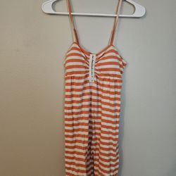Medium Orange and White Sun Dress