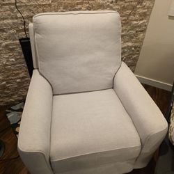  Swivel Glider Chair Recliners - Cream Tweed