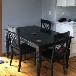 Pottery Barn Wood Table & Chairs