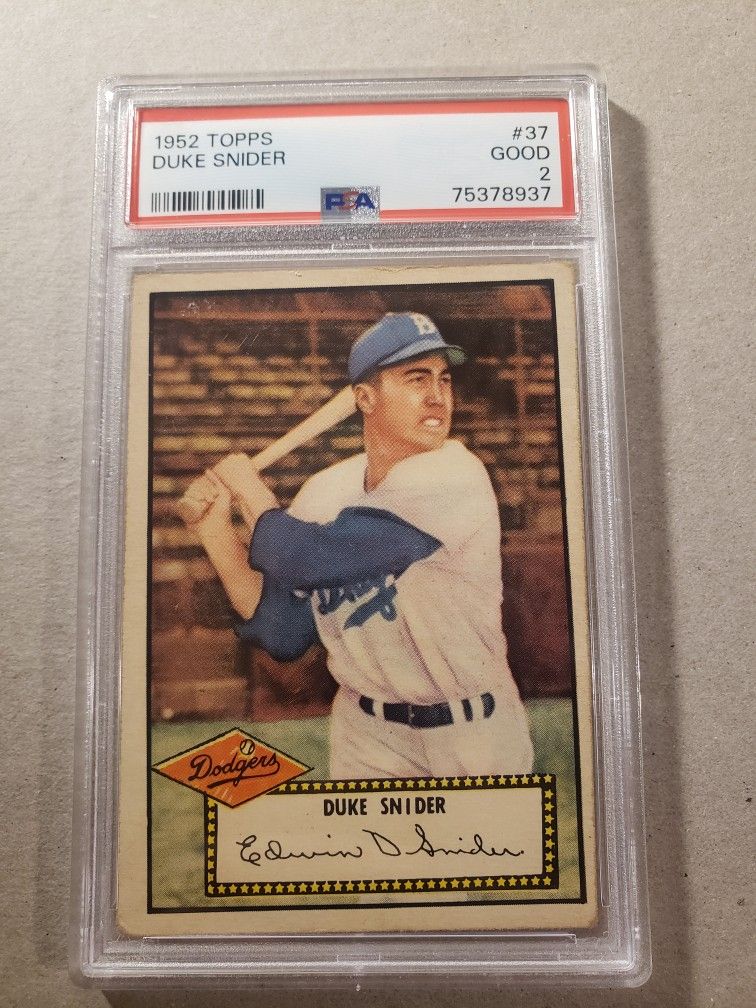 1952 Topps Baseball Duke Snider Card PSA Graded 