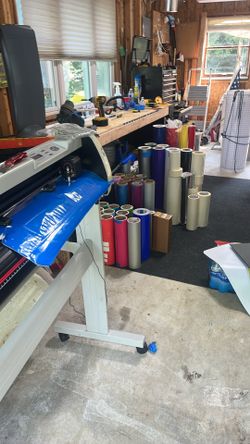 Us Cutter Plotter and A Ton Of Vinyl.