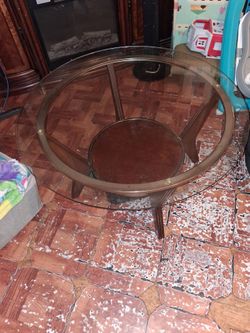 1 glass top coffee table 2 glass top end tables