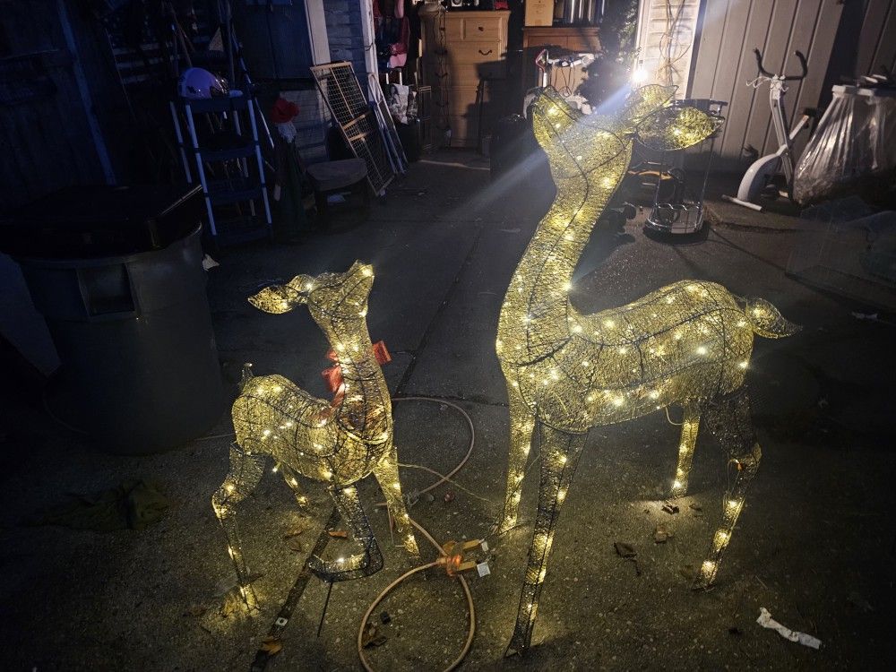 Price Is Firm.. Two Beautiful Christmas Deer