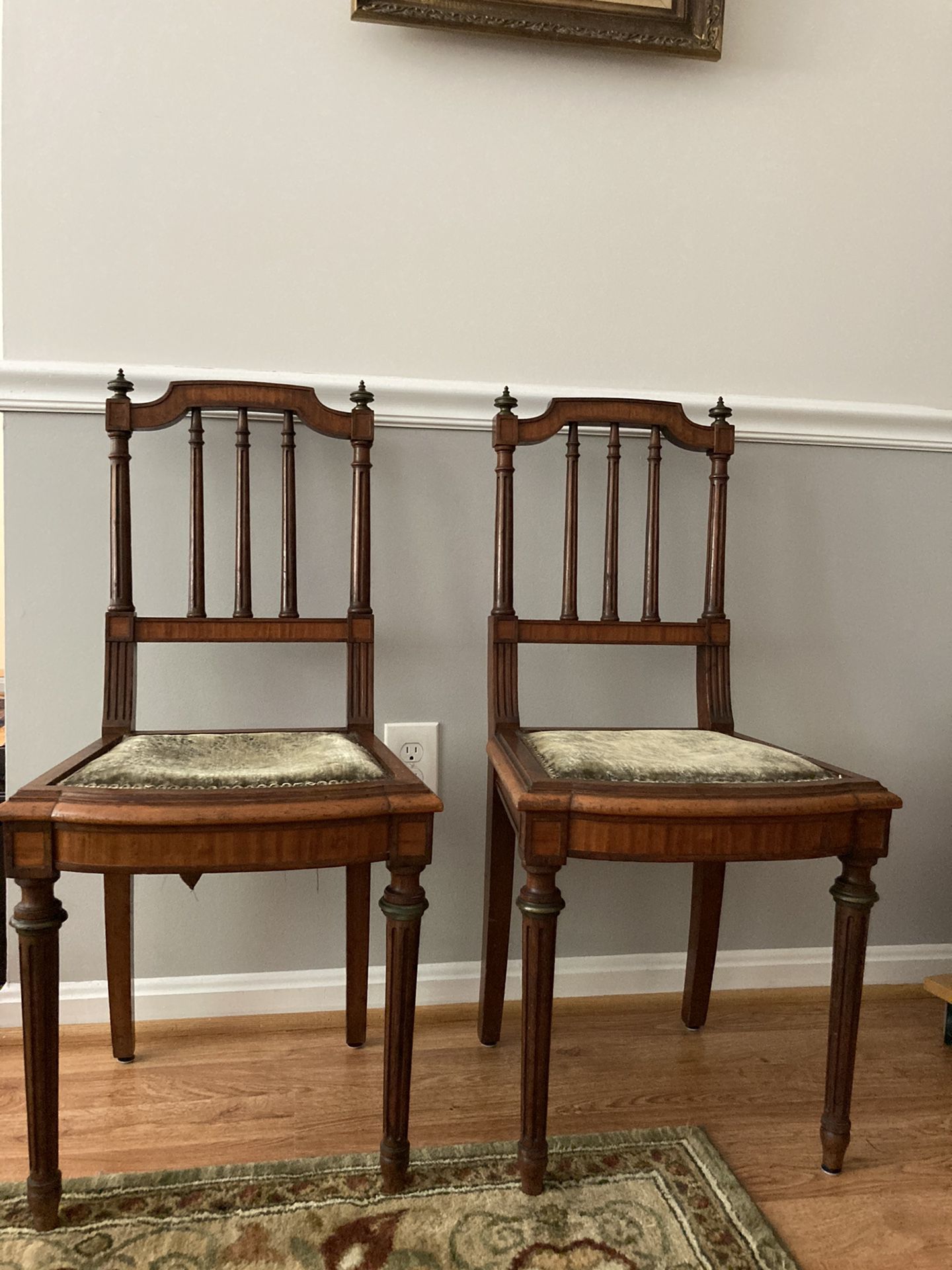 Pair of French Antique Louis XVI chairs