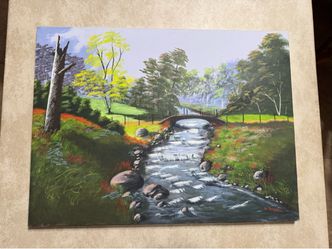 Running Creek Acrylic Painting