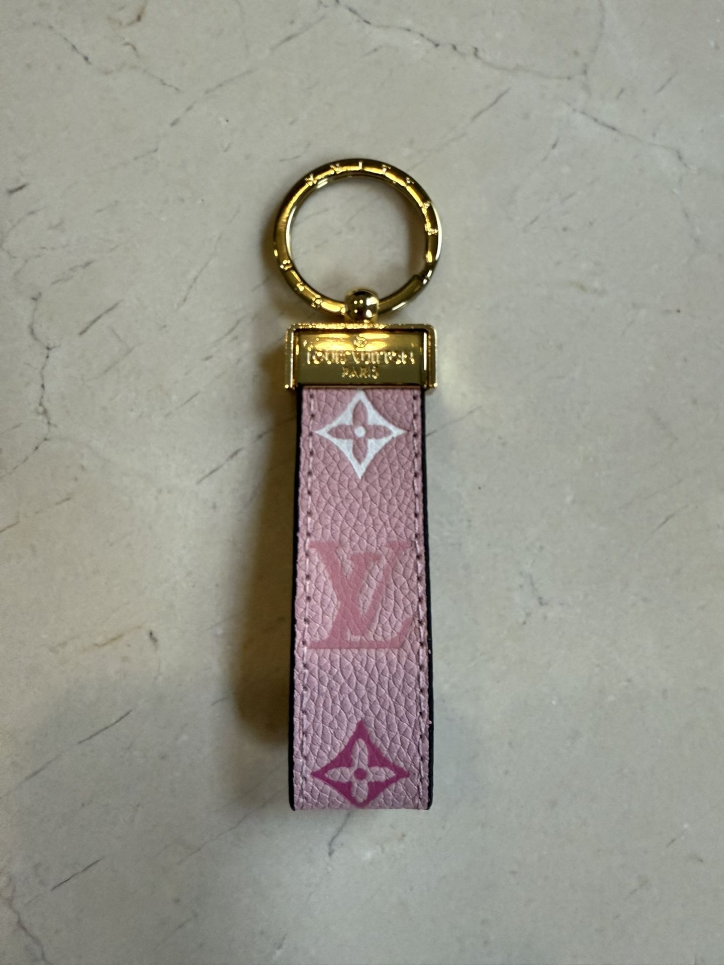 Pink LV Keychain