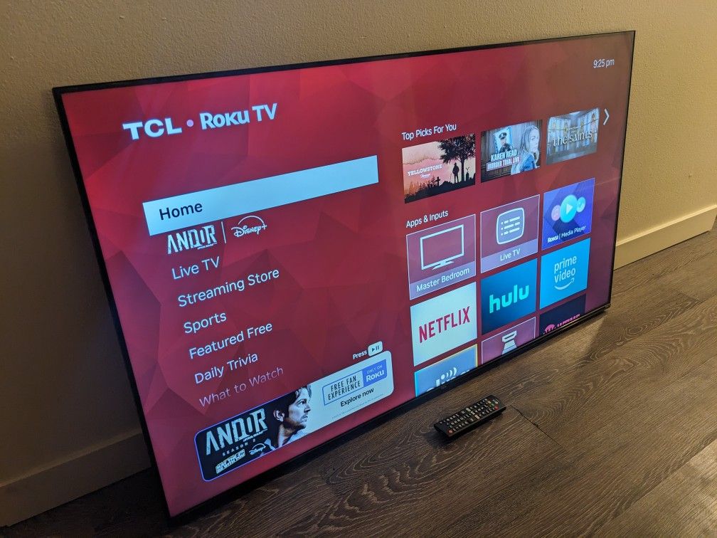 TCL 55" Class 4k 2160p UHD Smart TV - Roku Powered, HDR10, Game Mode 120CMR, Alexa/Google Voice Controls, Wi-Fi (MSRP $380)