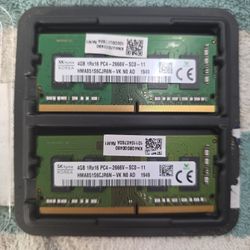 SODIMM DDR4 matched set 8gb(2x4)