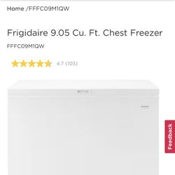 frigidaire 9 Cu Feet Deep Freezer