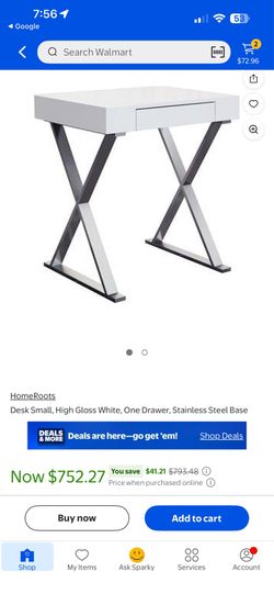 White glossy desk
