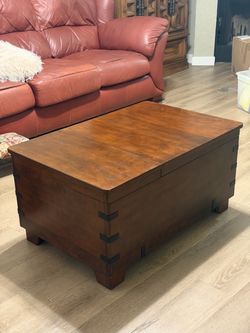 Wood Trunk Coffee Table with Storage