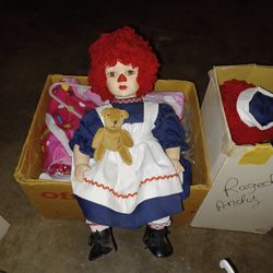 Porcelain Raggedy Ann And Andy Dolls