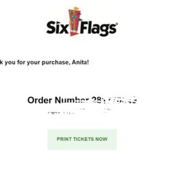 6 Flag Tickets
