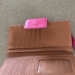 Pink Fossil Wallet