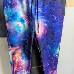 Fleece Joggers - Galaxy Print 