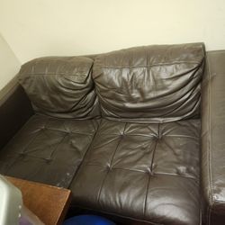 2 Seat Leather Couch Sofa