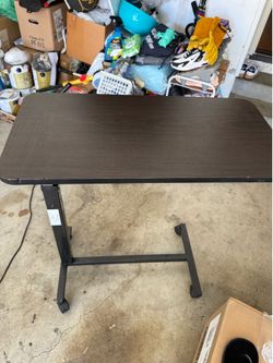 Adjustable Rolling Overbed Desk