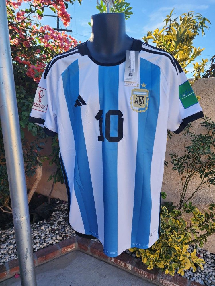 Argentina Home Messi World Cup Soccer Jersey 2022