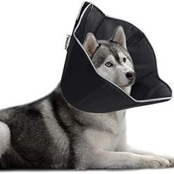 Brand FOCUSPET Dog Cone Collar for Surgery, Pet Recovery Collar for After Surgery, Dogs Large Size Recovery Collar Protective Collar for Large Dogs Wo