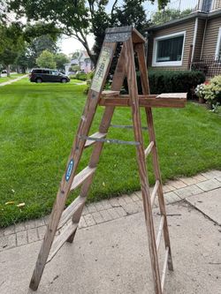 Wooden Werner 6 Foot Painting Ladder, solid and sturdy, $15