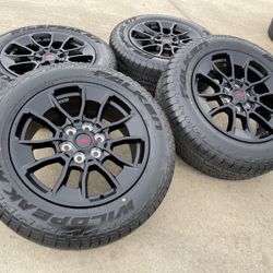 New Takeoff 2025 Toyota Tundra TRD OEM 20” Wheels Rims + Falken Wildpeak A/T 265/60R20 Tires