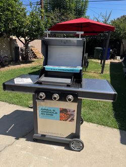 Commercial Series Grill and Griddle Combo Stainless Steel 3 -Burner Infr...
