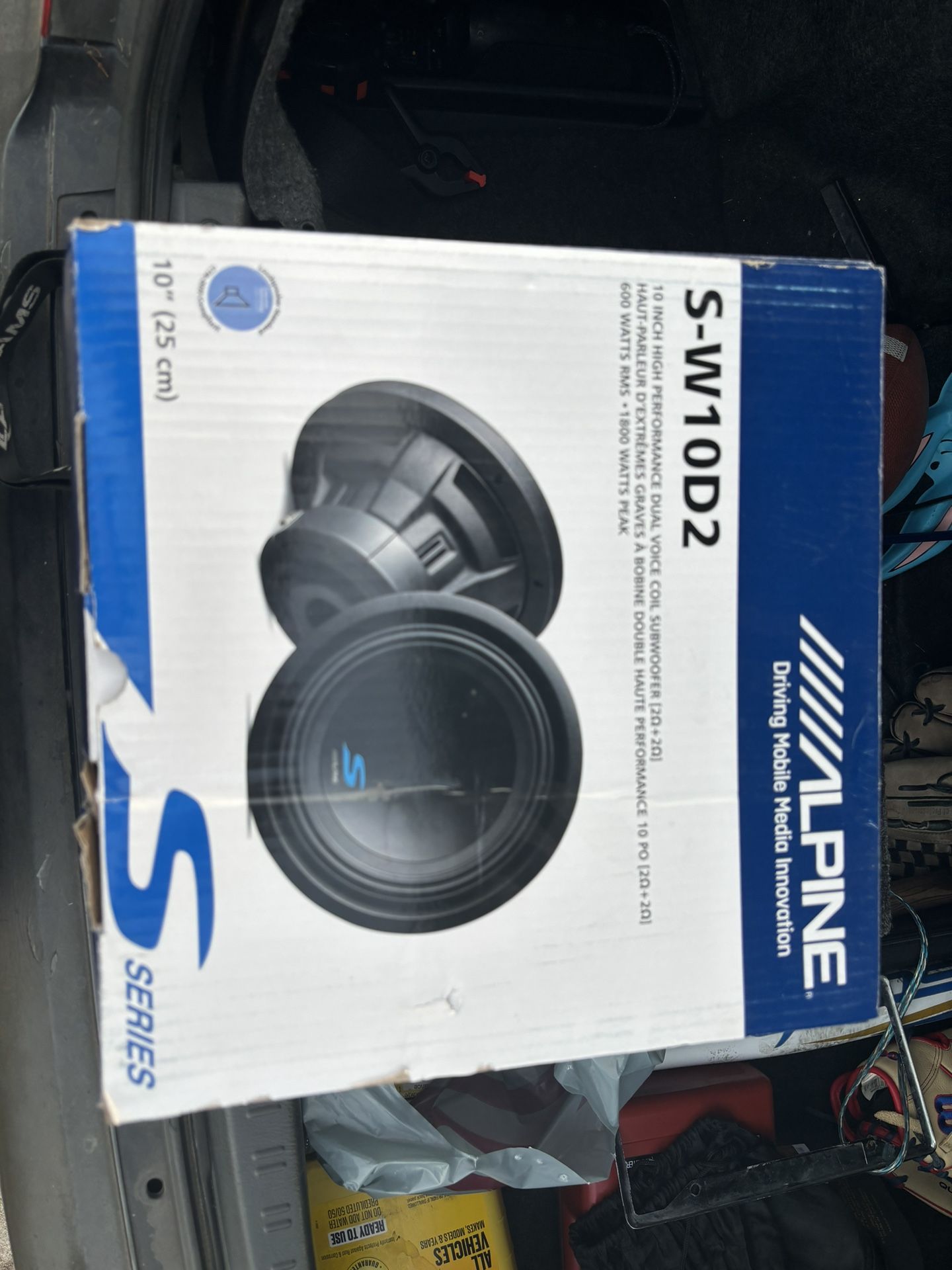 10” Single 2ohm ALPINE Subwoofer 