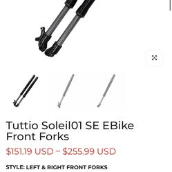 Tuttio Soleil01 SE EBike Front Forks-new