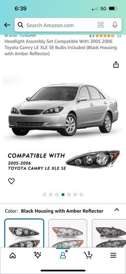 Toyota Camry Headlight Assembly 