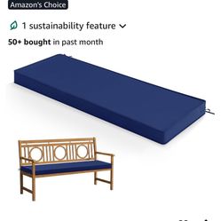 Summsun Navy Blue Outdoor Bench Cushion 59”x18”