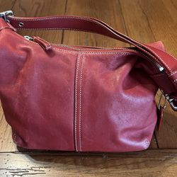 Coach  Red Soft Leather Shoulder Bag