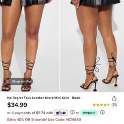 New No Regret Faux Leather Mini Skirt