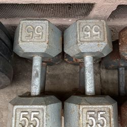55 Lbs Dumbbells Weights 